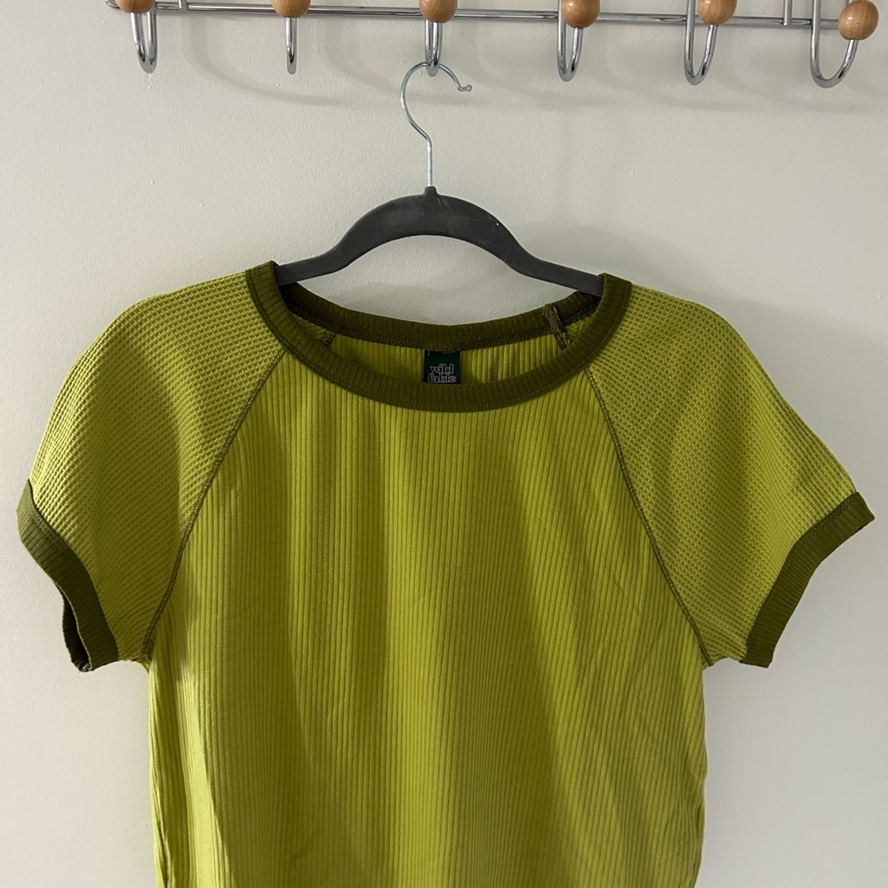 wild fable Olive Green Short Sleeve Ribbed Tee